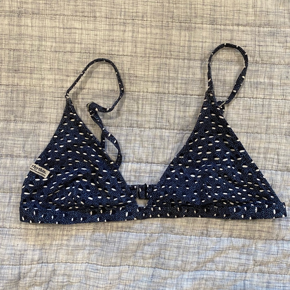 Rhythm. Navy and White Polka Dot Bikini Top